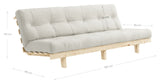 Lean Sovesofa, Fyrretræ/Ivory fløjl - Unoliving.com