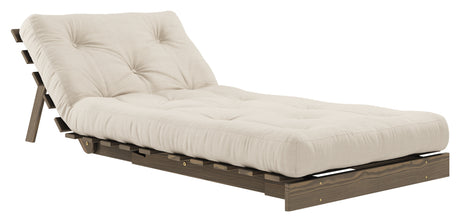 Roots 90 Sovesofa, Brun lakeret fyrretræ, Beige - Unoliving.com