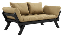 Bebop Sovesofa, Sort lakeret, Fyrretræ/Beige - Unoliving.com