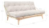 Folk Sovesofa, Fyrretræ/Pale Blue fløjl - Unoliving.com