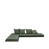 Chico Futon Sofa, Olive Green m. Tatami måtter - Unoliving.com