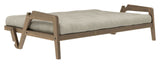 Grab Sovesofa, Brun lakeret fyrretræ, Linen - Unoliving.com