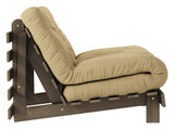 Roots 90 Sovesofa, Brun lakeret fyrretræ, Wheat Beige - Unoliving.com