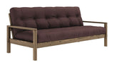 Knob Sovesofa, Brun lakeret fyrretræ, Brown - Unoliving.com