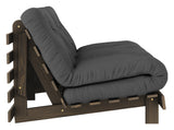 Roots 160 Sovesofa, Brun lakeret fyrretræ, Dark Grey - Unoliving.com