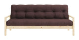 Knob Sovesofa, Lakeret fyrretræ, Brown - Unoliving.com