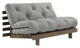 Roots 140 Sovesofa, Brun lakeret fyrretræ, Grey - Unoliving.com