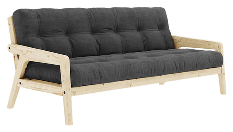 Grab Sovesofa, Fyrretræ/Dark Grey Fløjl - Unoliving.com