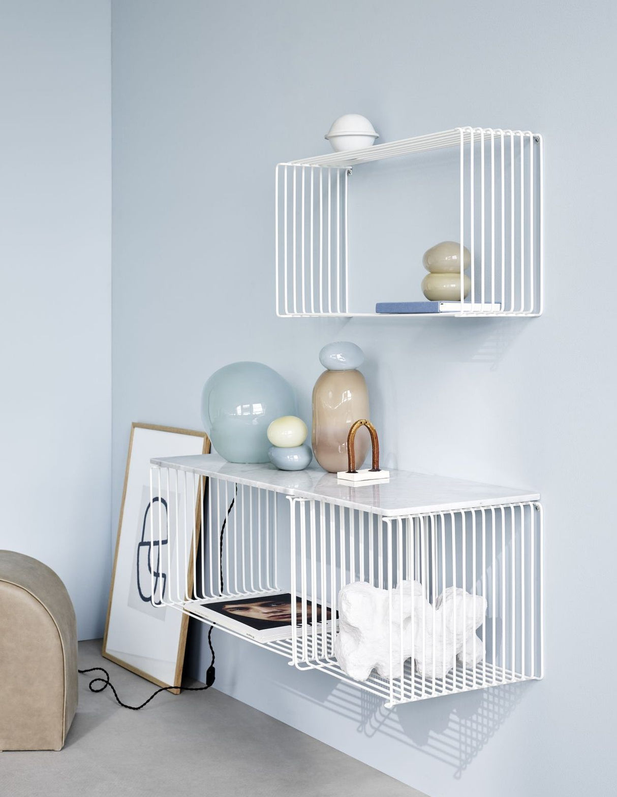 Panton Wire Trådreol Extend, D: 20, Snow - Unoliving.com