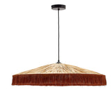 Pollensa Loftslampe, Naturlig Raffia og Terrakottafrynser, Ø75 - Unoliving.com