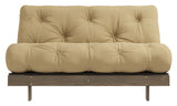 Roots 140 Sovesofa, Brun lakeret fyrretræ, Wheat Beige - Unoliving.com