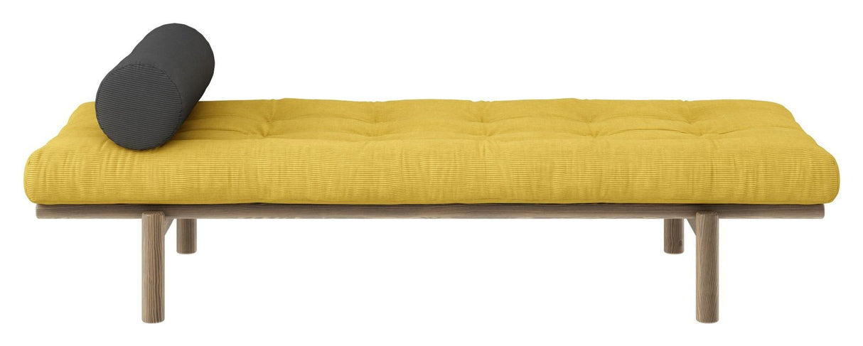 Next Daybed Sovesofa, Brun lakeret fyrretræ, Honey fløjl - Unoliving.com