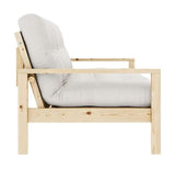 Knob Sovesofa, Lakeret fyrretræ, Offwhite - Unoliving.com