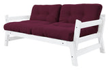 Step Sovesofa, Bordeaux/Hvid - Unoliving.com