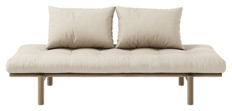 Pace Daybed Sovesofa, Brun lakeret fyrretræ, Beige