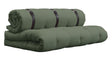 Buckle-Up Futon Sofa, Olive Green - Unoliving.com