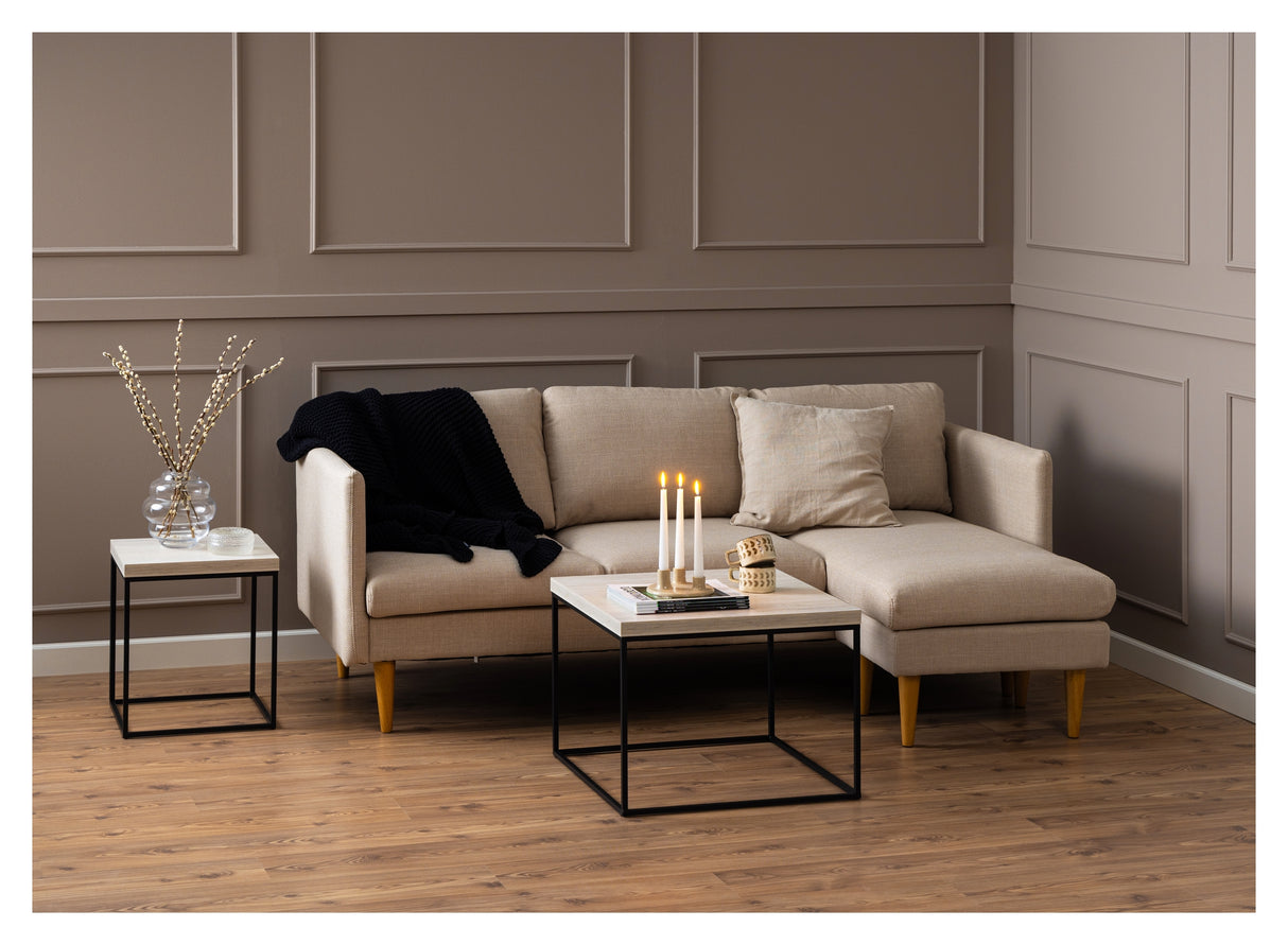 Milly, 2-pers. Chaiselong, højre - beige - Unoliving.com