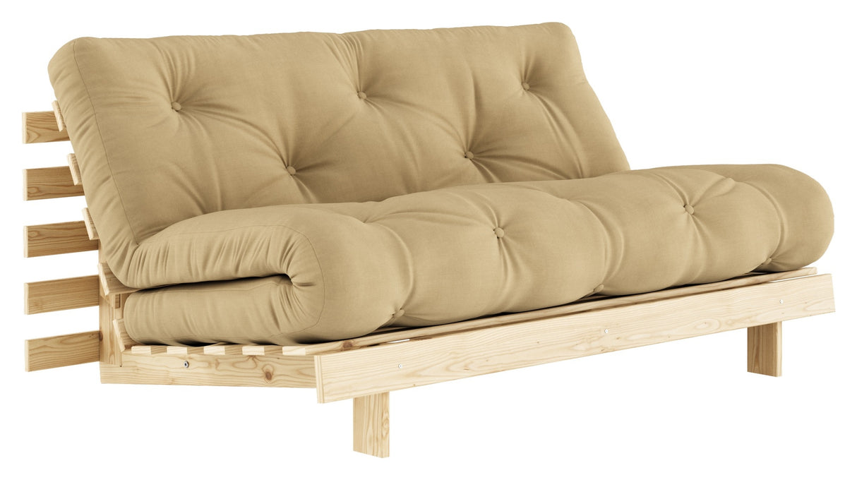 Roots 160 Sovesofa, Fyrretræ/Wheat beige,