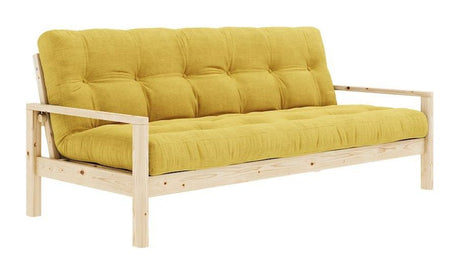 Knob Sovesofa, Lakeret fyrretræ, Honey fløjl - Unoliving.com