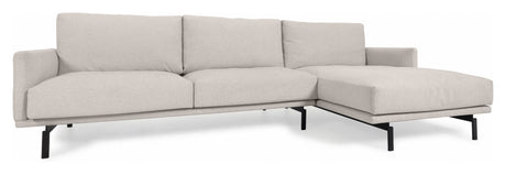 Galene 3-pers. Sofa m. venstrevendt chaiselong, B254, Beige chenille - Unoliving.com