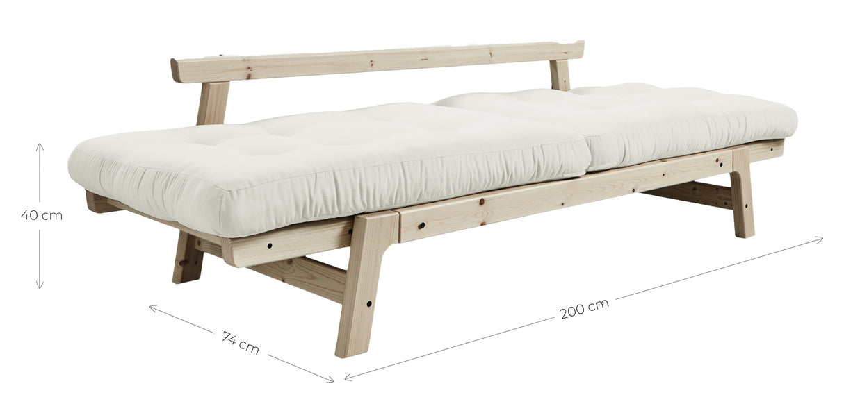 Step Sovesofa, Beige/Hvid - Unoliving.com