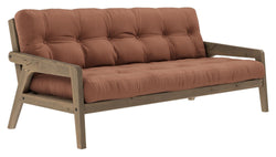 Grab Sovesofa, Brun lakeret fyrretræ, Clay Brown - Unoliving.com