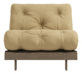 Roots 90 Sovesofa, Brun lakeret fyrretræ, Wheat Beige - Unoliving.com