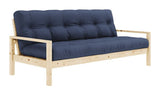 Knob Sovesofa, Lakeret fyrretræ, Navy - Unoliving.com