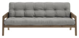 Grab Sovesofa, Brun lakeret fyrretræ, Grey - Unoliving.com