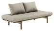 Pace Daybed Sovesofa, Brun lakeret fyrretræ, Linen - Unoliving.com