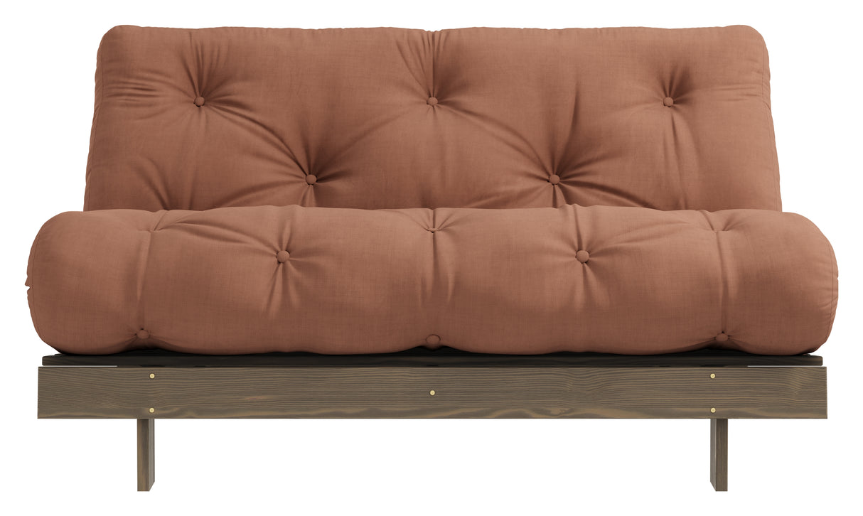 Roots 140 Sovesofa, Brun lakeret fyrretræ, Clay Brown - Unoliving.com