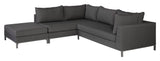 SICILI횏 Loungesofa venstrevendt, M첩rkegr책