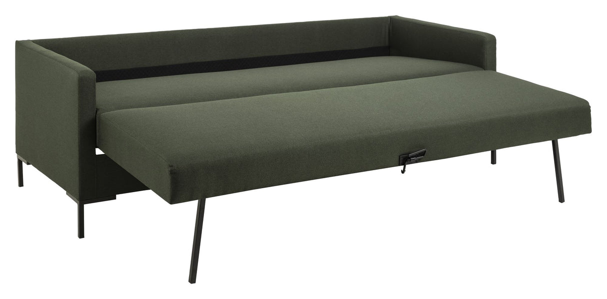 Leknes Sovesofa m. Bonellfjedre, Grøn - Unoliving.com