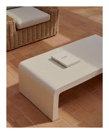 Aiguablava Loungebord, Hvid, 135x65 - UNOLIVING.COM