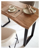 Alaia Barbord, H105, Massiv acacie/Sort metalstel - UNOLIVING.COM