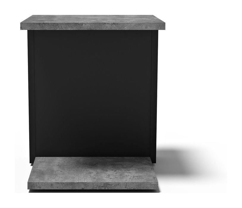 Albi Sidebord, Beton/Sort, 40x40x46 - UNOLIVING.COM