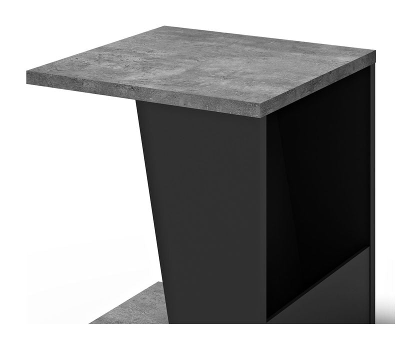 Albi Sidebord, Beton/Sort, 40x40x46 - UNOLIVING.COM