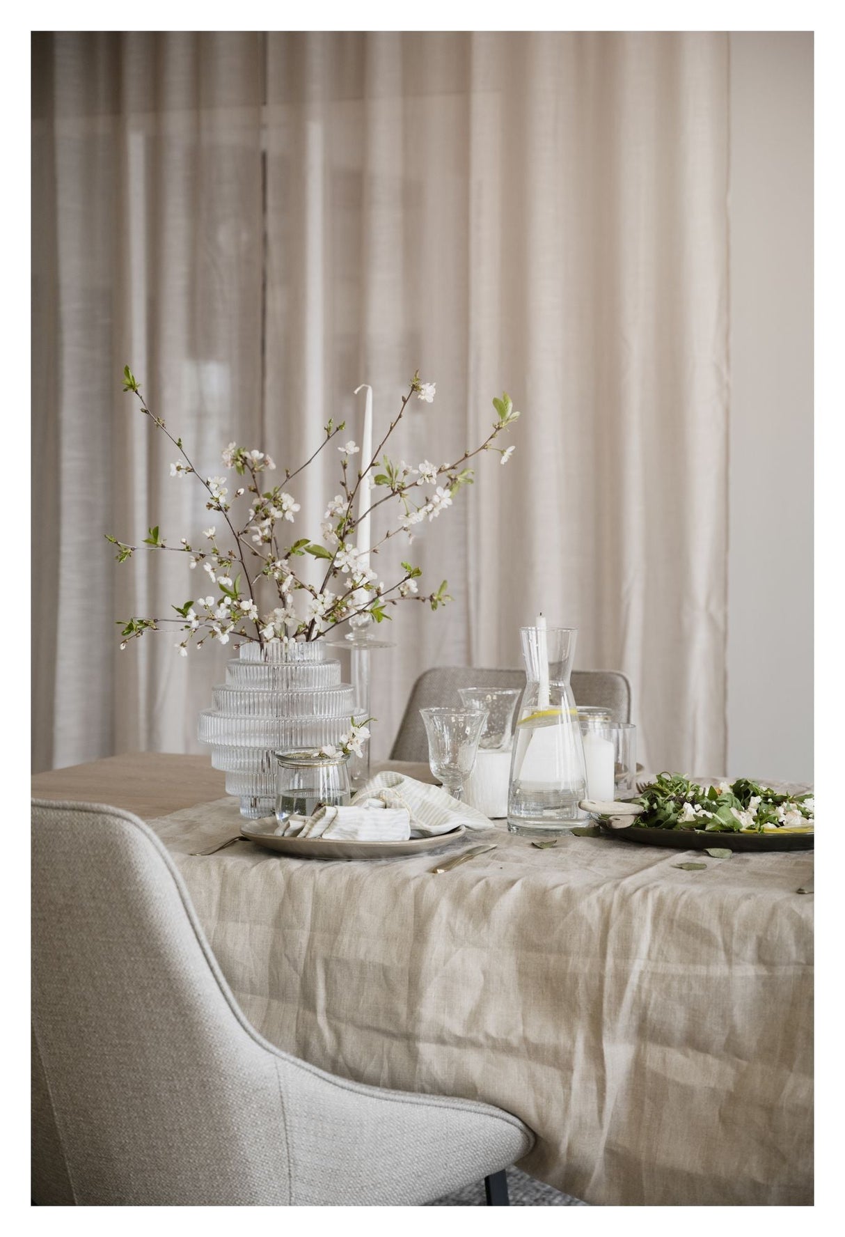 Alison Spisebordsstol med drejefunktion, Beige - UNOLIVING.COM