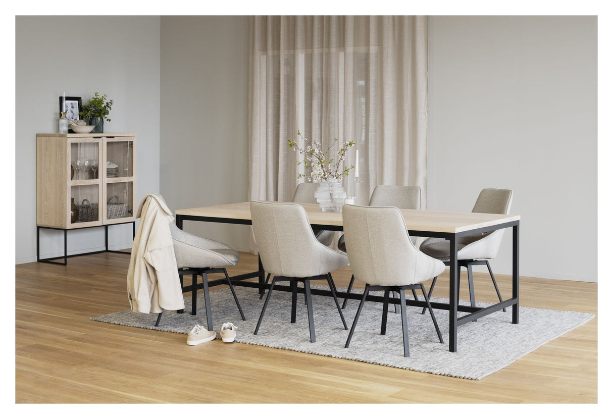 Alison Spisebordsstol med drejefunktion, Beige - UNOLIVING.COM