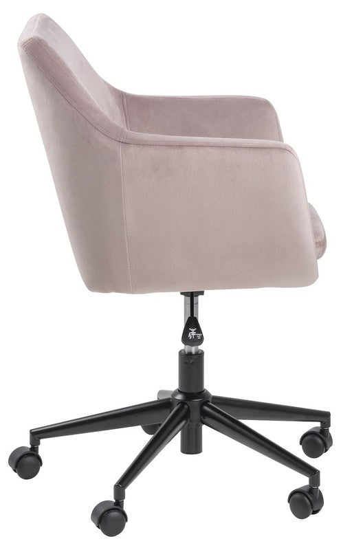 Amada Kontorstol, Dusty Rose Velour - UNOLIVING.COM