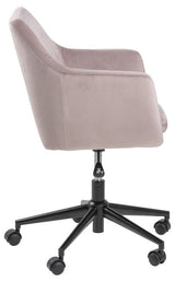 Amada Kontorstol, Dusty Rose Velour - UNOLIVING.COM