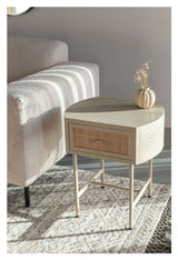 Amaya Sidebord, MDF, Flet, Beige - UNOLIVING.COM