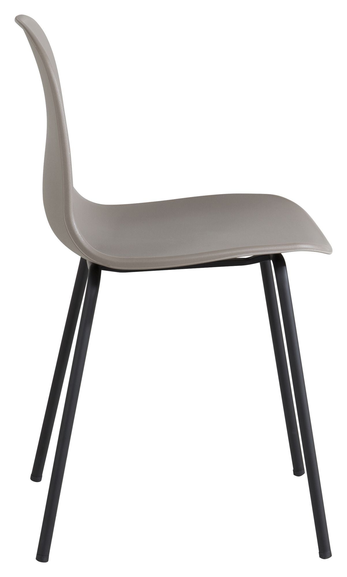 Arctic Spisebordsstol, Beige, Sorte metalben - UNOLIVING.COM