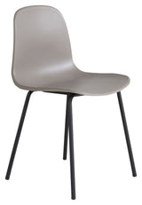 Arctic Spisebordsstol, Beige, Sorte metalben - UNOLIVING.COM