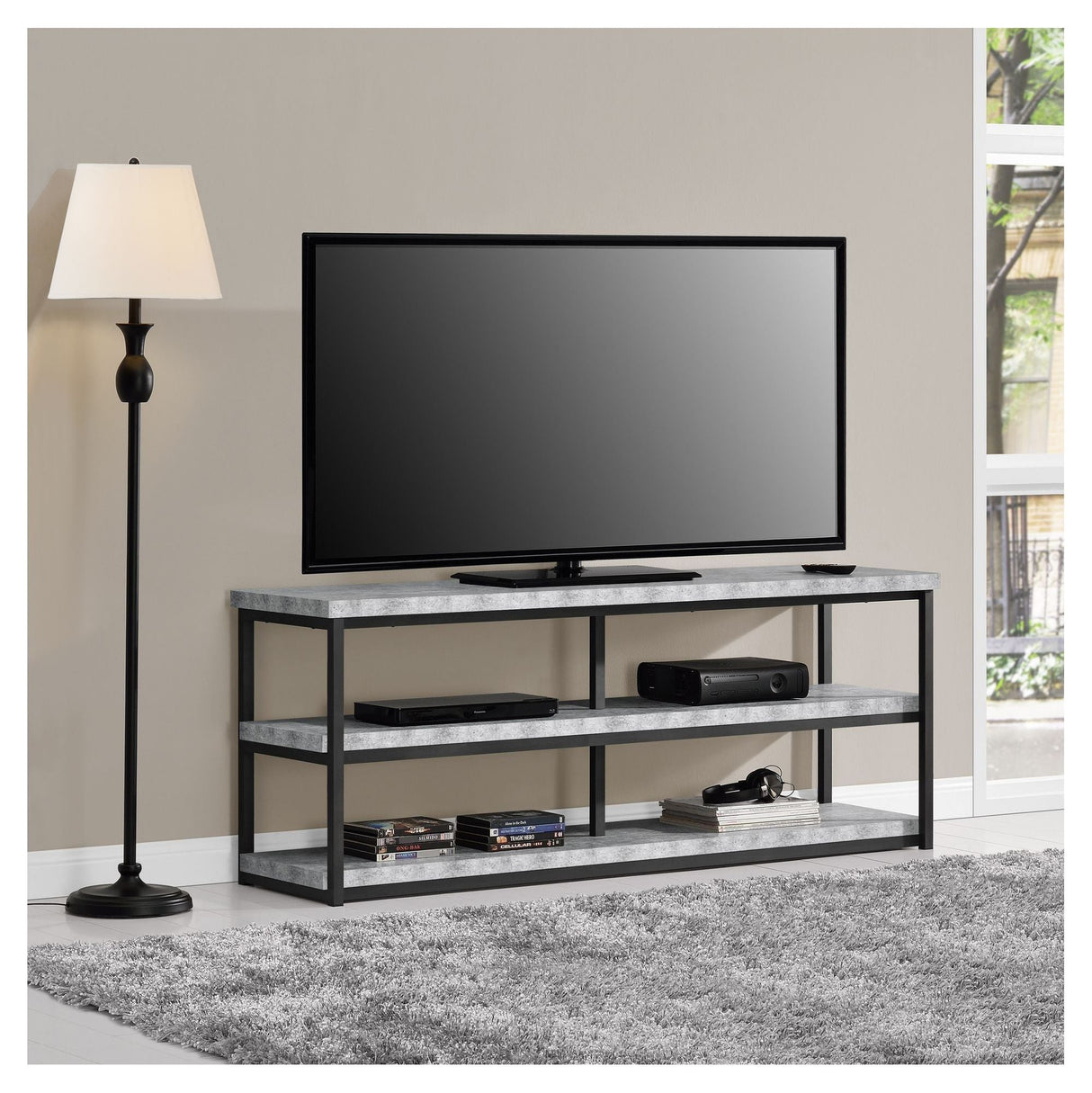 Ashlar Tv - bord, tv op til 65 ", Let beton - UNOLIVING.COM