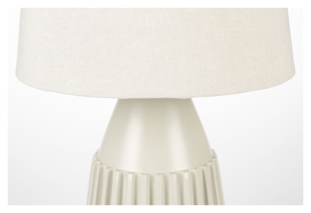 Aysa Bordlampe, Beige alu/Stof - UNOLIVING.COM