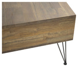 Bali Sofabord - Teak Top/Sorte Metalben, 80x80 - UNOLIVING.COM