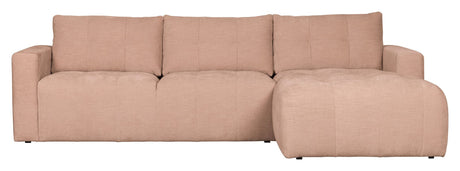 Bar Sofa m. højrevendt chaiselong, Pink