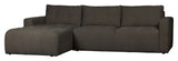 Bar Sofa m. venstrevendt chaiselong, Antracit