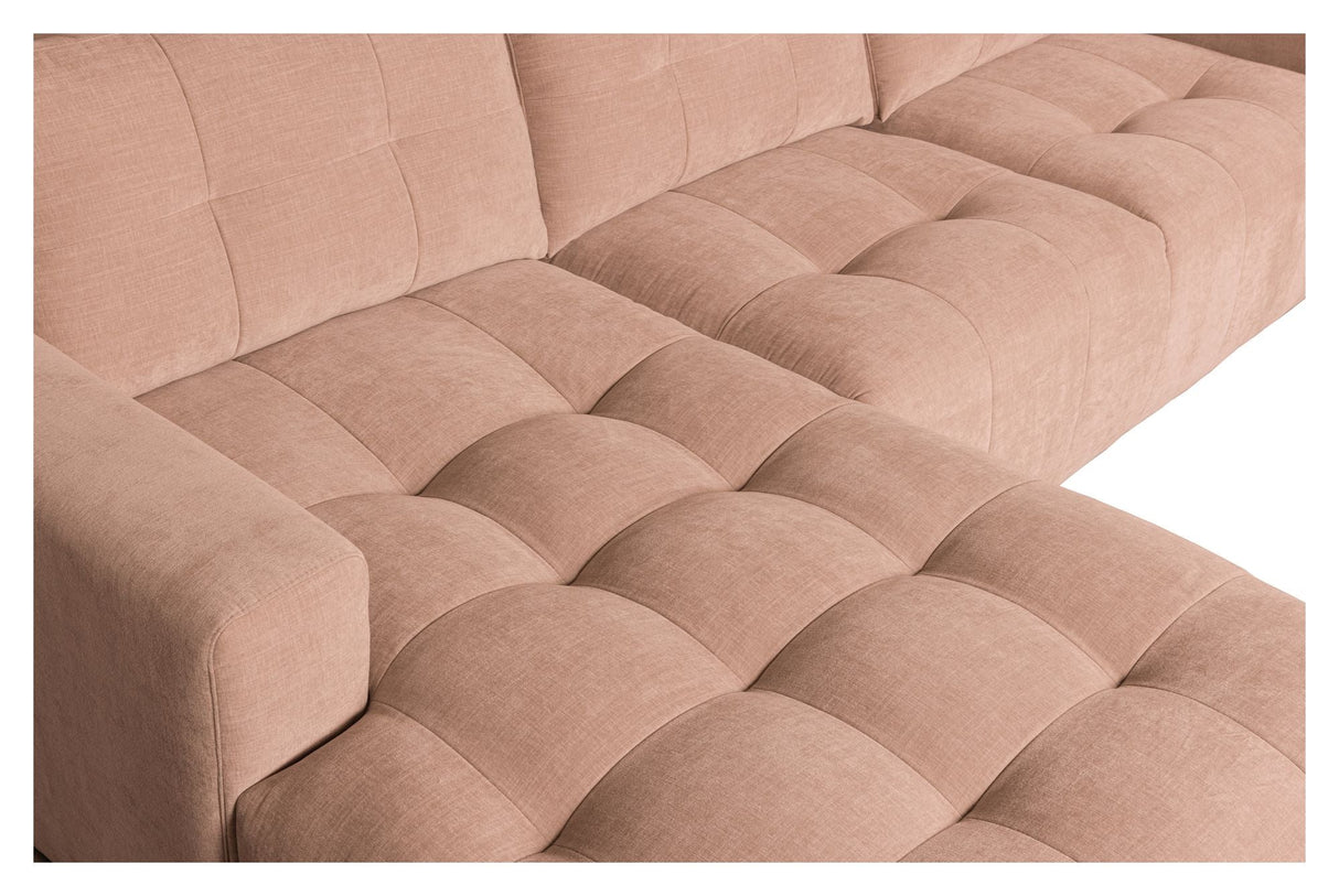 Bar Sofa m. venstrevendt chaiselong, Pink